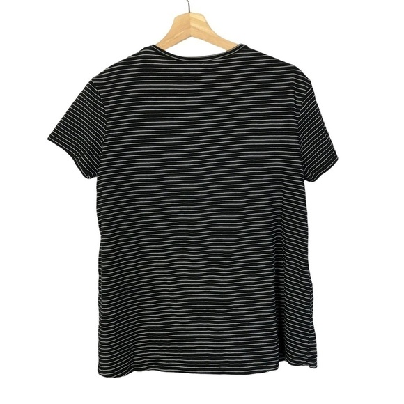 Zara Black & White Stripe Live Free Graphic Short sleeve T-Shirt M - Picture 2 of 3